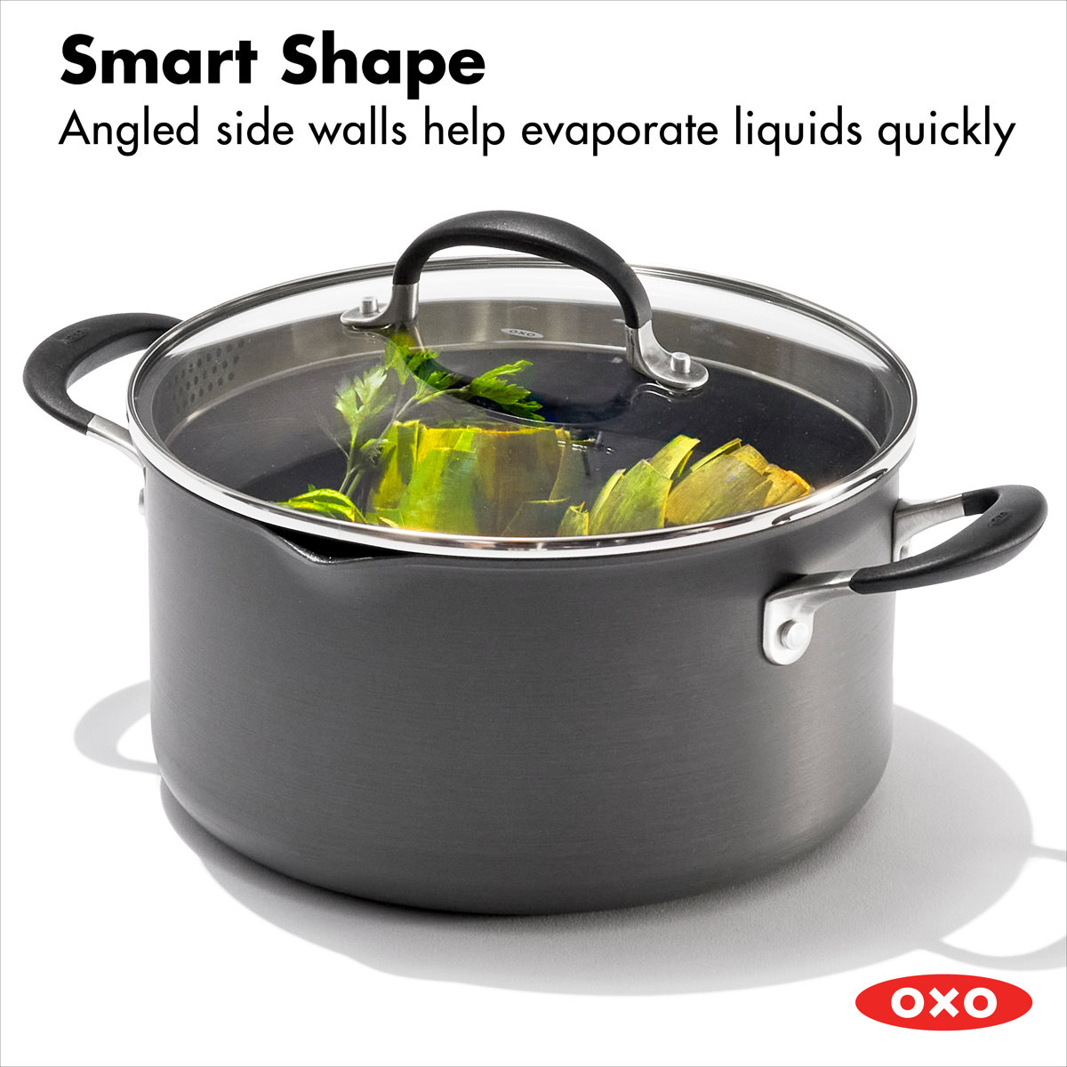 OXO 6 qt. Non-Stick Hard-Anodized Aluminum Stock Pot with Lid